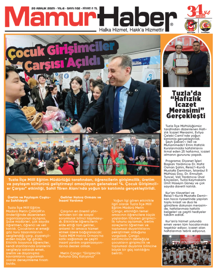 20 Aralık 2025 Sayı 102