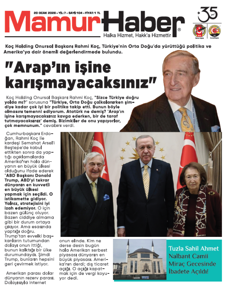 20 Ocak 2026 Sayı 104